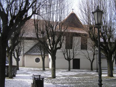 Gamla evangeliska kyrkan, Kežmarok. Byggd i trä.